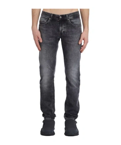 Dondup Denim Trousers With Belt Loops In Black