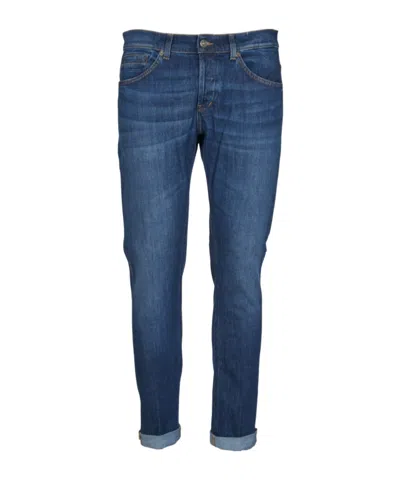 Dondup Denim Trousers With Belt Loops In Blue