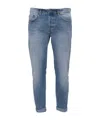 Dondup Denim Trousers With Belt Loops In Blue