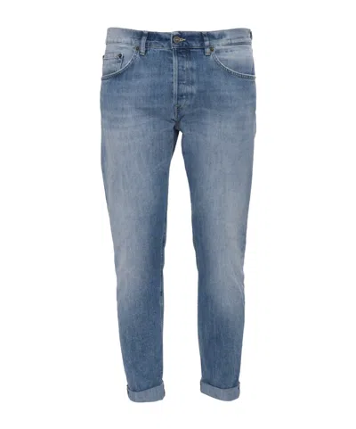 Dondup Denim Trousers With Belt Loops In Blue