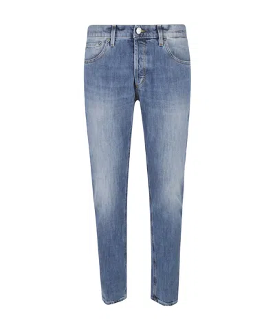 Dondup Denim Trousers With Belt Loops In Blue
