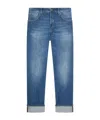 Dondup Straight-leg Blue Denim Jeans With Classic Five-pocket Design In Blue