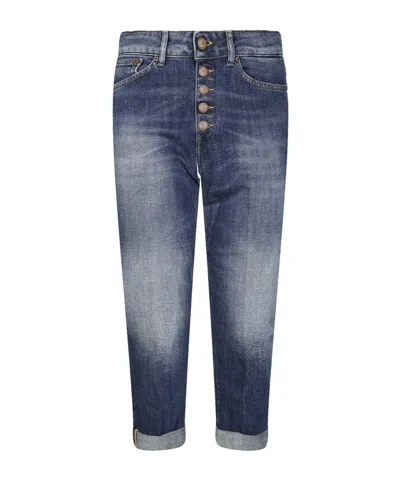 Dondup Denim Trousers With Belt Loops In Blue