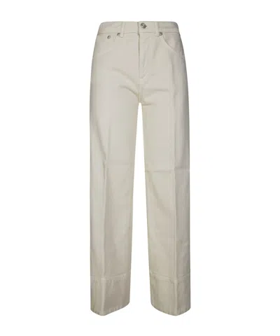 Dondup Denim Trousers With Belt Loops In White