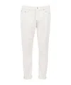 Dondup Denim Trousers With Belt Loops In White