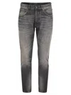 Dondup Pantalone Dian Nero Lavato In Grey