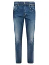 Dondup Five-pocket Carrot Slim Fit Jeans In Stretch Denim