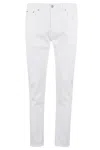 Dondup Carrot Leg Jeans In Durable Cotton Drill In Bianco