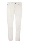 Dondup White Denim Trouser In White