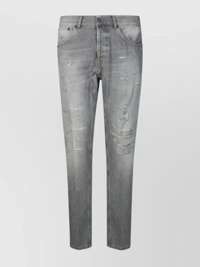Dondup Dian Distressed Five-pocket Trousers In Blue