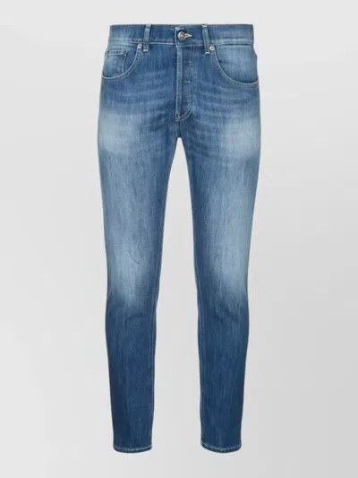 Dondup Dian Faded Wash Trousers Five Pockets In Blue