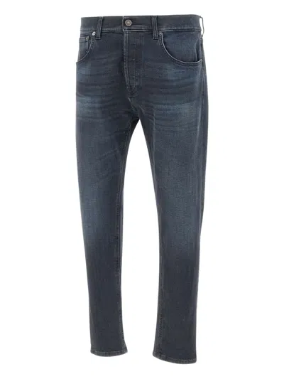 Dondup Brighton Trousers Featuring Five-pocket Design In Blue