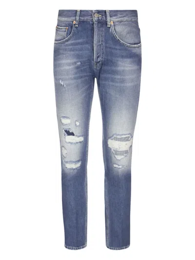 Dondup Dian Five-pocket Ripped-detail Jeans In Blue