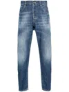 Dondup Distressed Five-pocket Jeans Belt Loops In Blue