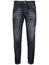 Dondup Pantalone Dian Nero Lavato In Blue