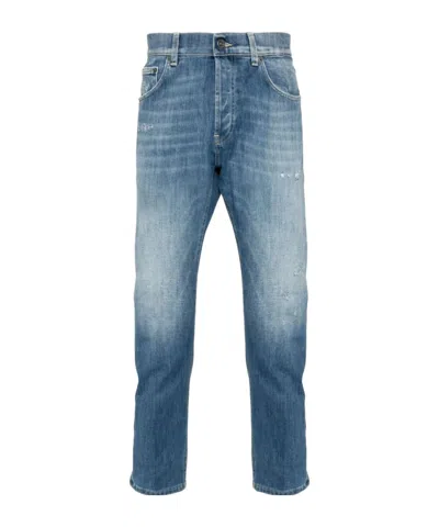 DONDUP DIAN LOGO-PLAQUE DISTRESSED JEANS