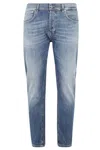 Dondup Dian Mid-rise Blue Stretch Denim Jeans In Grey