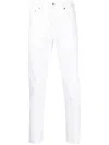 Dondup Carrot Leg Jeans In Durable Cotton Drill In White