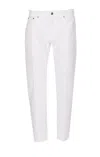 Dondup Carrot Leg Jeans In Durable Cotton Drill In White