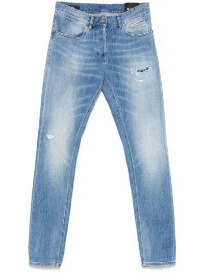 Dondup Distress-finish Jeans In Blue