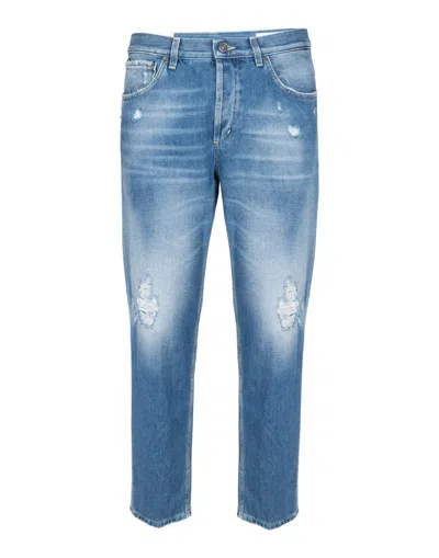 Dondup Distressed Denim Jeans In Blue