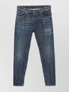 Dondup Distressed Denim Trousers Featuring Whiskering In Blue