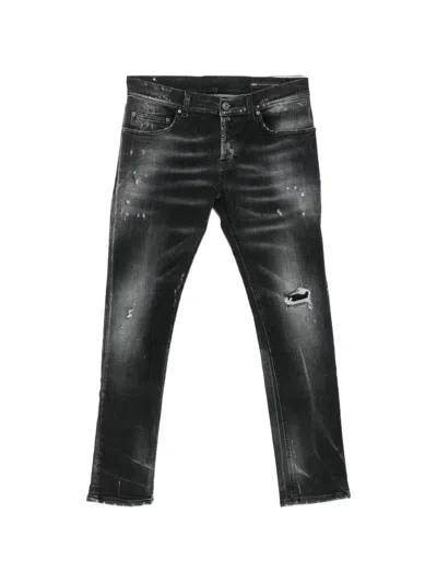 Dondup Distressed Faded Jeans In Black