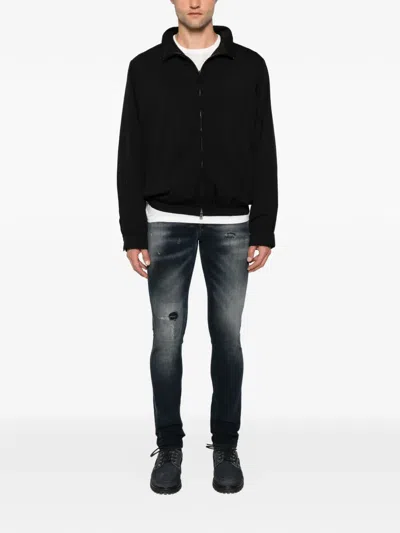 Dondup Distressed Faded Jeans In Gray