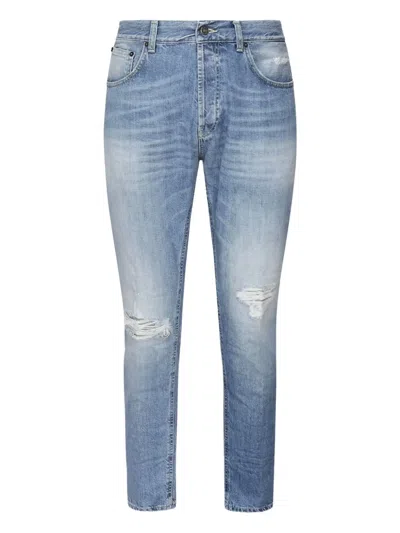 Dondup Distressed Five-pocket Jeans In Blue