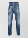 Dondup Distressed Five-pocket Jeans Belt Loops In Blue