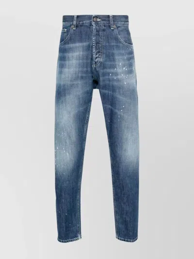 DONDUP DISTRESSED FIVE-POCKET JEANS BELT LOOPS