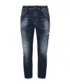 Dondup Alex Skinny Distressed Jeans In Black
