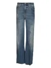 Dondup Straight Buttoned Jeans In Blue