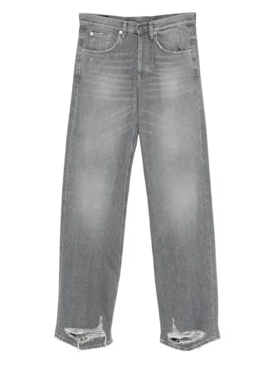 Dondup Distressed Jeans In Gray