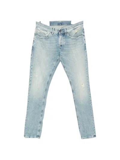 Dondup Distressed Slim-fit Jeans In Blue