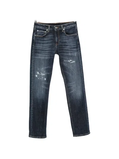 Dondup Distressed Turn-up Jeans In Multi