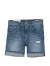 Dondup Distressed-effect Denim Shorts In Blue