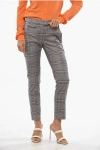 Dondup District Check Pants With Belt Loops In Gray