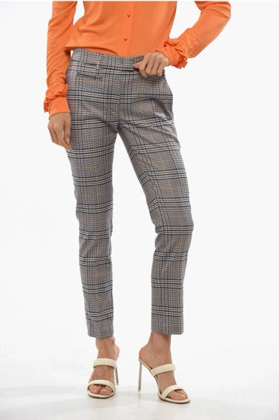 DONDUP DISTRICT CHECK PANTS WITH BELT LOOPS
