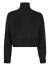 Dondup Turtleneck Long-sleeved Sweater In Black