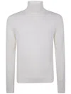 Dondup Ribbed Turtleneck Sweater Long Sleeves In Neutral