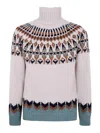 Dondup Chic Turtle Neck Knit Sweater In Nude & Neutrals