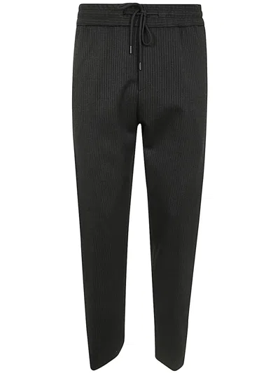 Dondup Dom Trousers Punto Milano Striped Clothing In Black