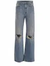 Dondup Pantalone In Denim Francine In Denim Azzurro Chiaro