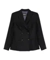 Dondup Double-breasted Blazer In Black