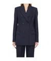 Dondup Double-breasted Blazer In Black