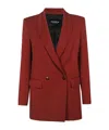 Dondup Double Breasted Blazer In Red