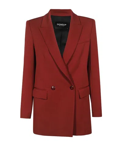 Dondup Double-breasted Blazer In Red