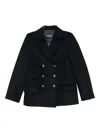 Dondup Double-breasted Coat In Black
