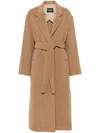 Dondup Double-breasted Coat In Brown